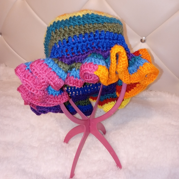 Crochet Ruffle Hat - Picture 2 of 4
